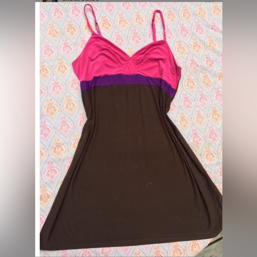 Hot Pink/Purple/Brown Stretchy Sundress